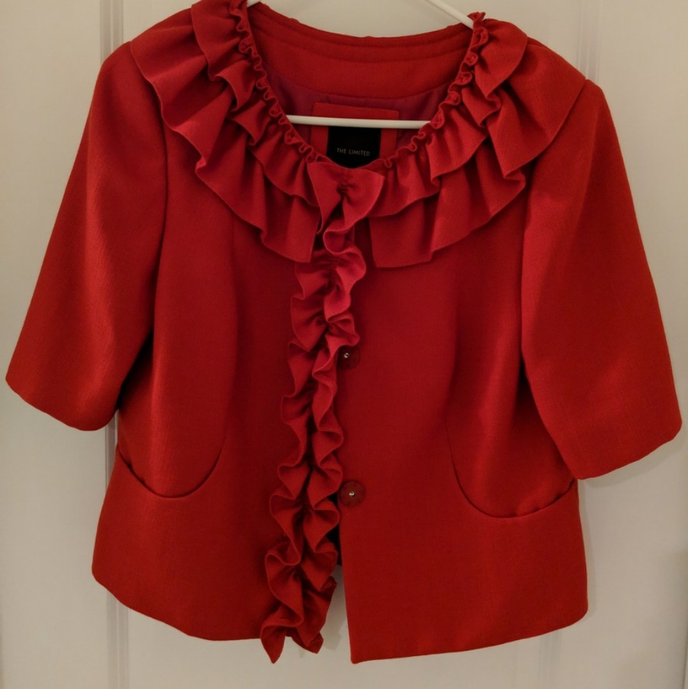 The Limited Ruffle Blazer